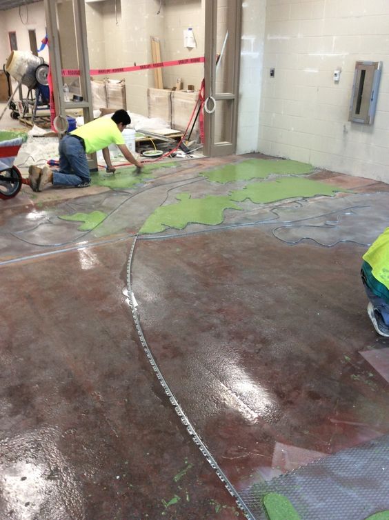 Thi công sàn Terrazzo 